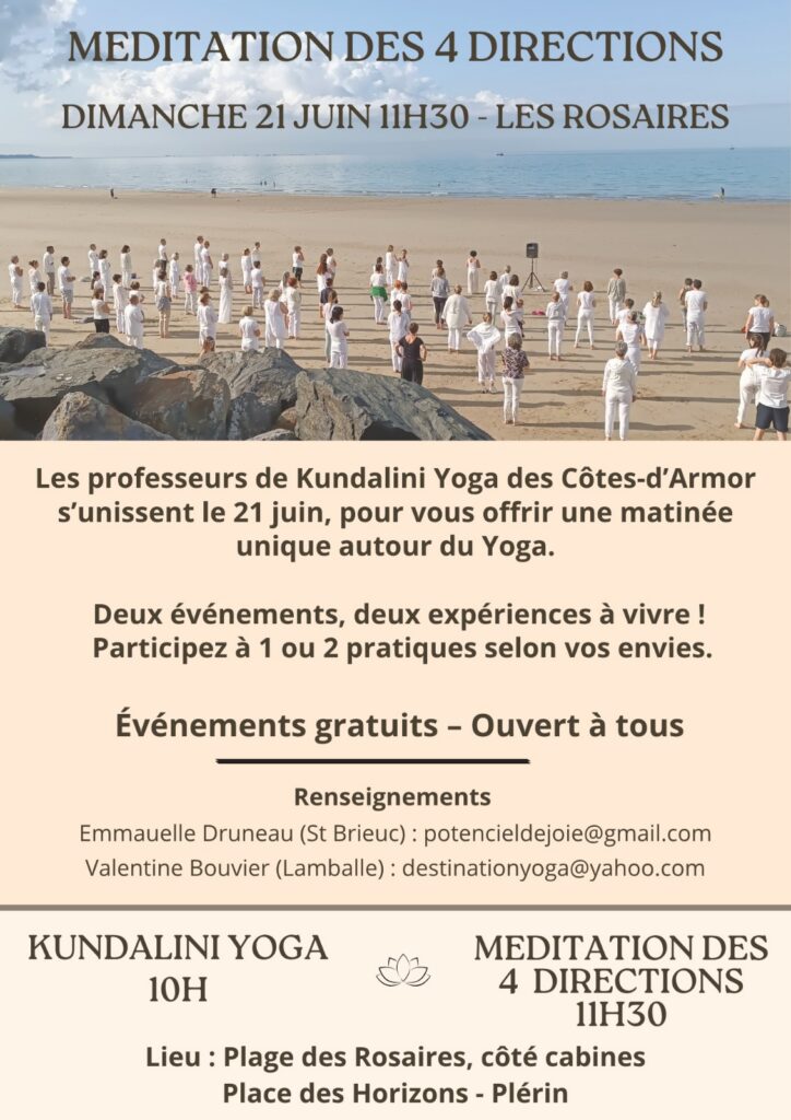 Kundalini Yoga. Hillion Yffiniac Langueux Pommeret Coetmieux Morieux Planguenoual Andel Saint-Alban Saint-Brieuc